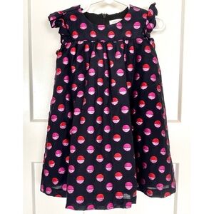 Gymboree Cap Ruffle Sleeve Polka Dot Dress - 2T